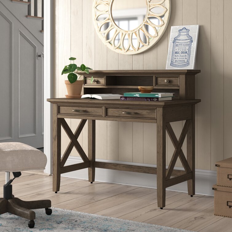 Gladstone writing deals desk rustic gray